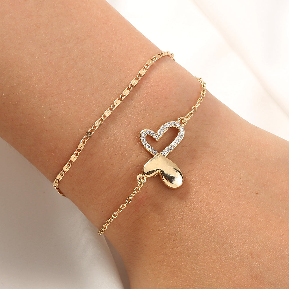 Pavé Butterfly Heart Bracelet