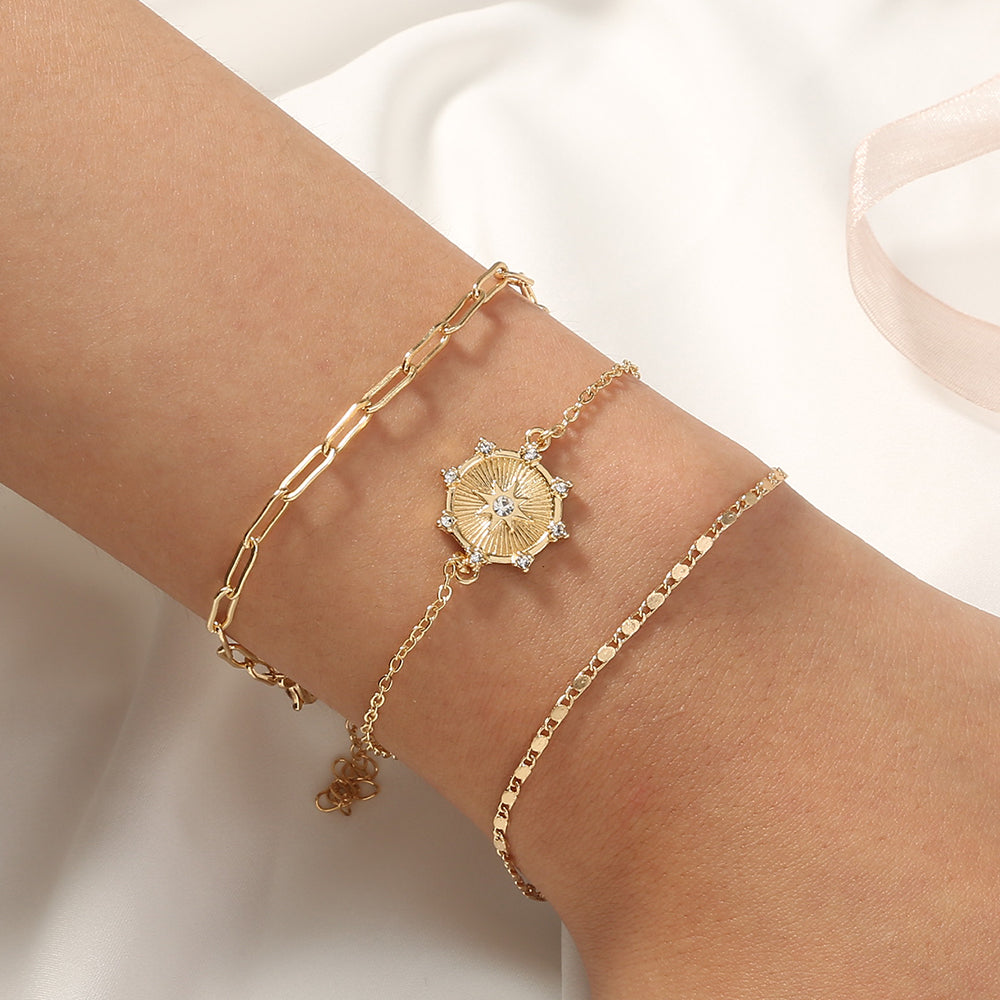 Star Pendant Multi Layer Bracelet Bundle