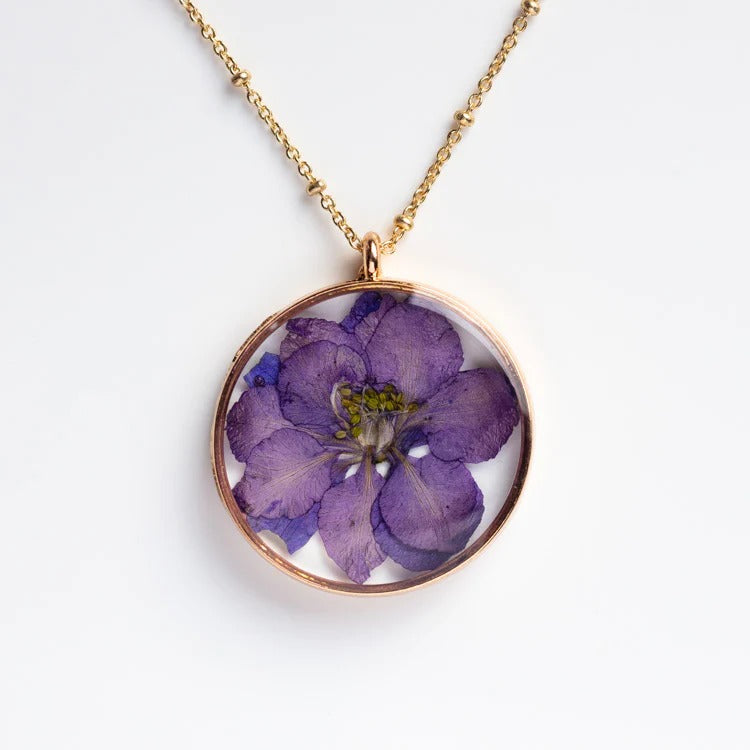 Violet Flower Necklace