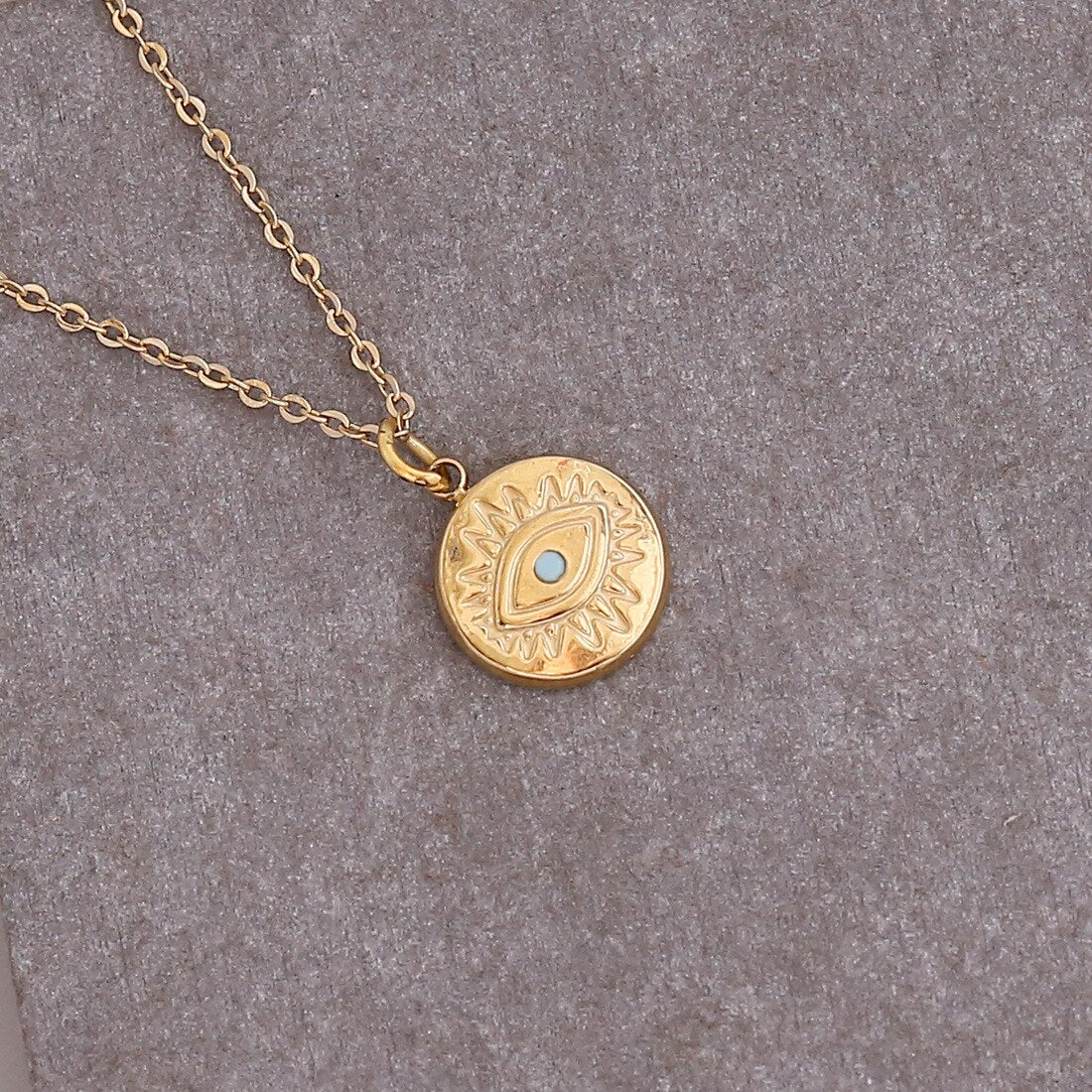 Evil Eye Coin Necklace