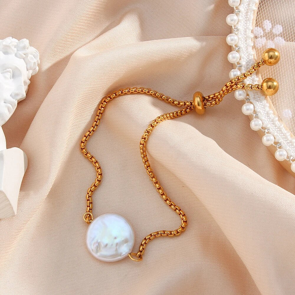 Drawstring Pearl Bracelet