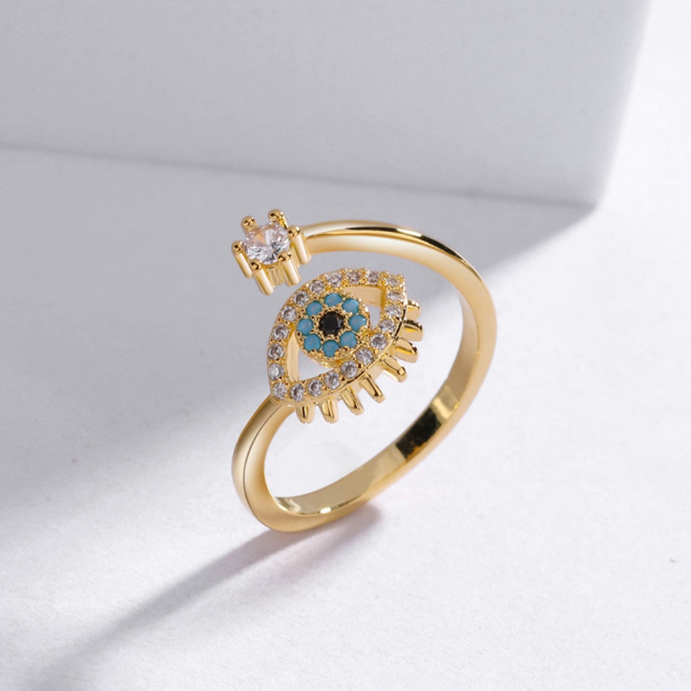 Evil Eye Ring Gold